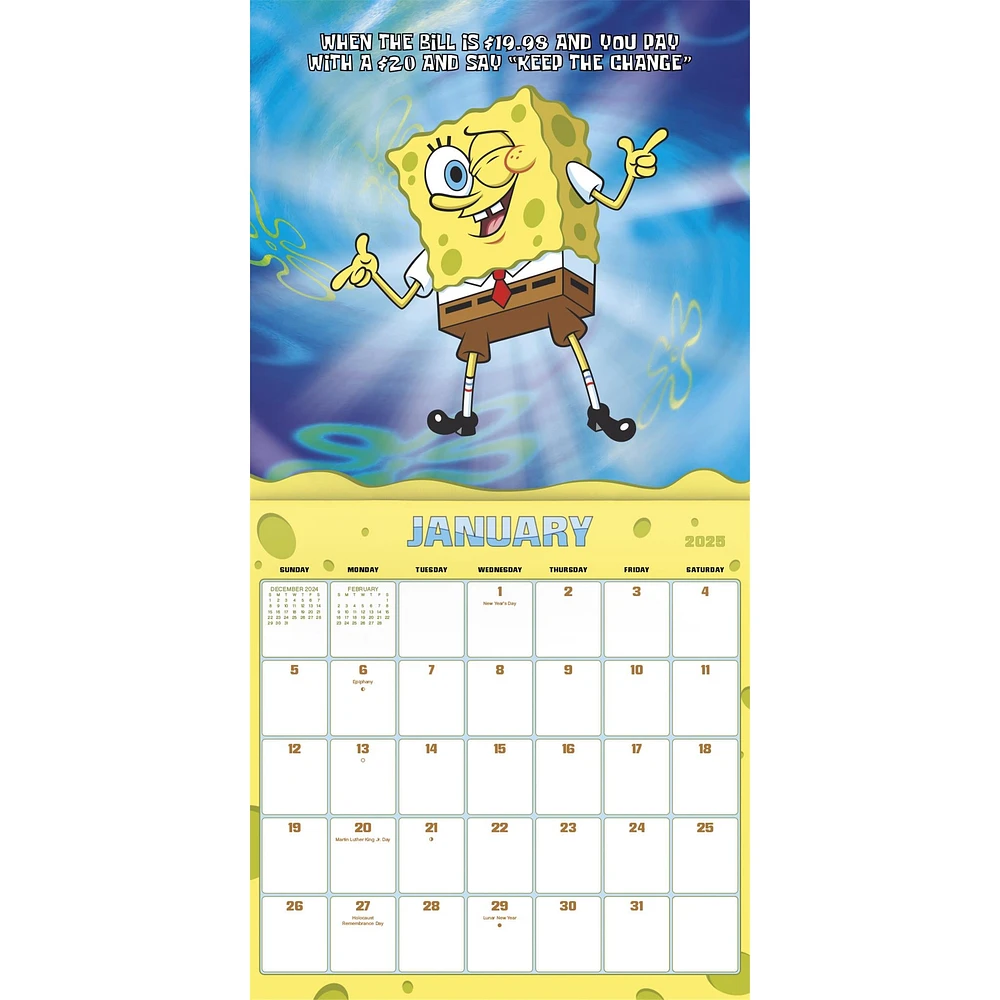 Spongebob Squarepants Mini 2025 Calendar - Online Exclusive