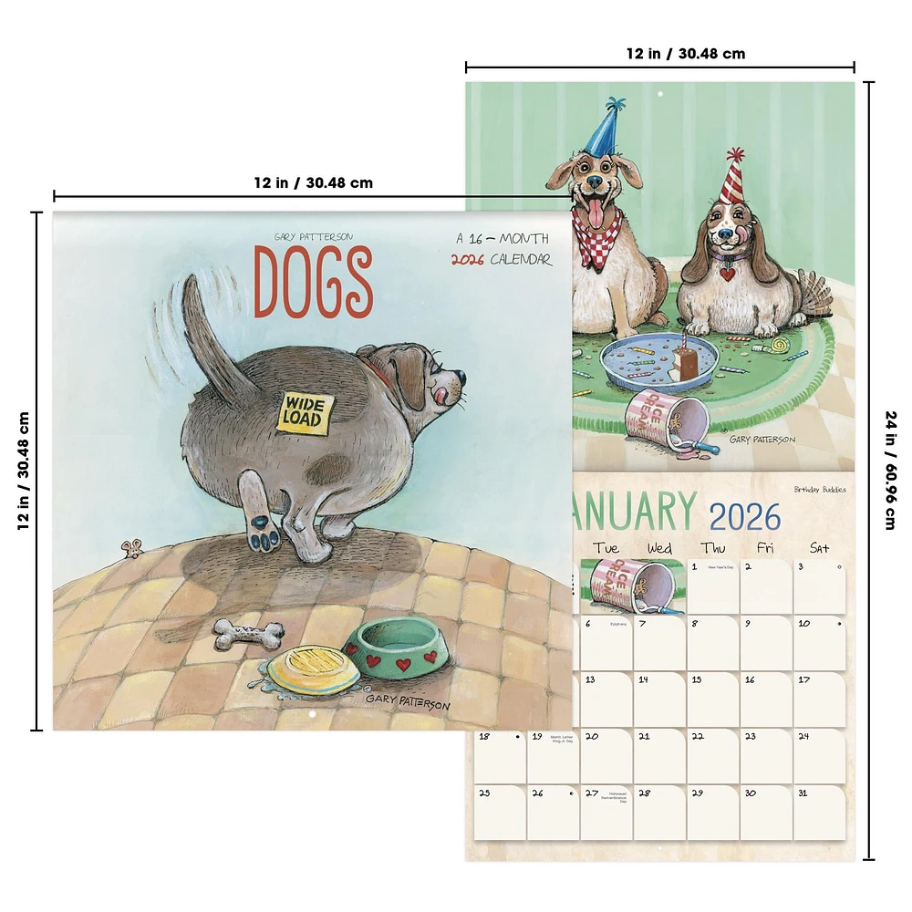 Gary Patterson Dogs 2026 Wall Calendar - Online Exclusive