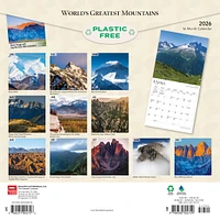 Worlds Greatest Mountains 2026 Wall Calendar - Online Exclusive