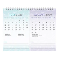 Patterned 2026 Double View Easel Calendar