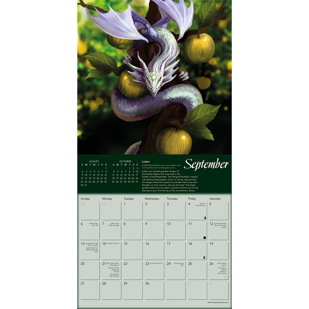 Anne Stokes: Dragon Legends Of The World 2026 Mini Calendar