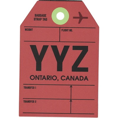 YYZ Luggage Tag Vinyl Sticker - FINAL SALE