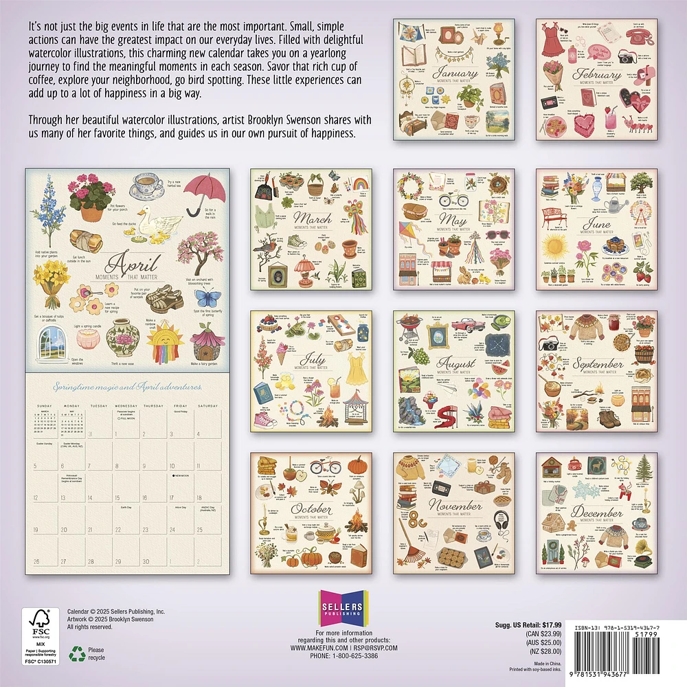 Moments That Matter 2026 Wall Calendar - Online Exclusive