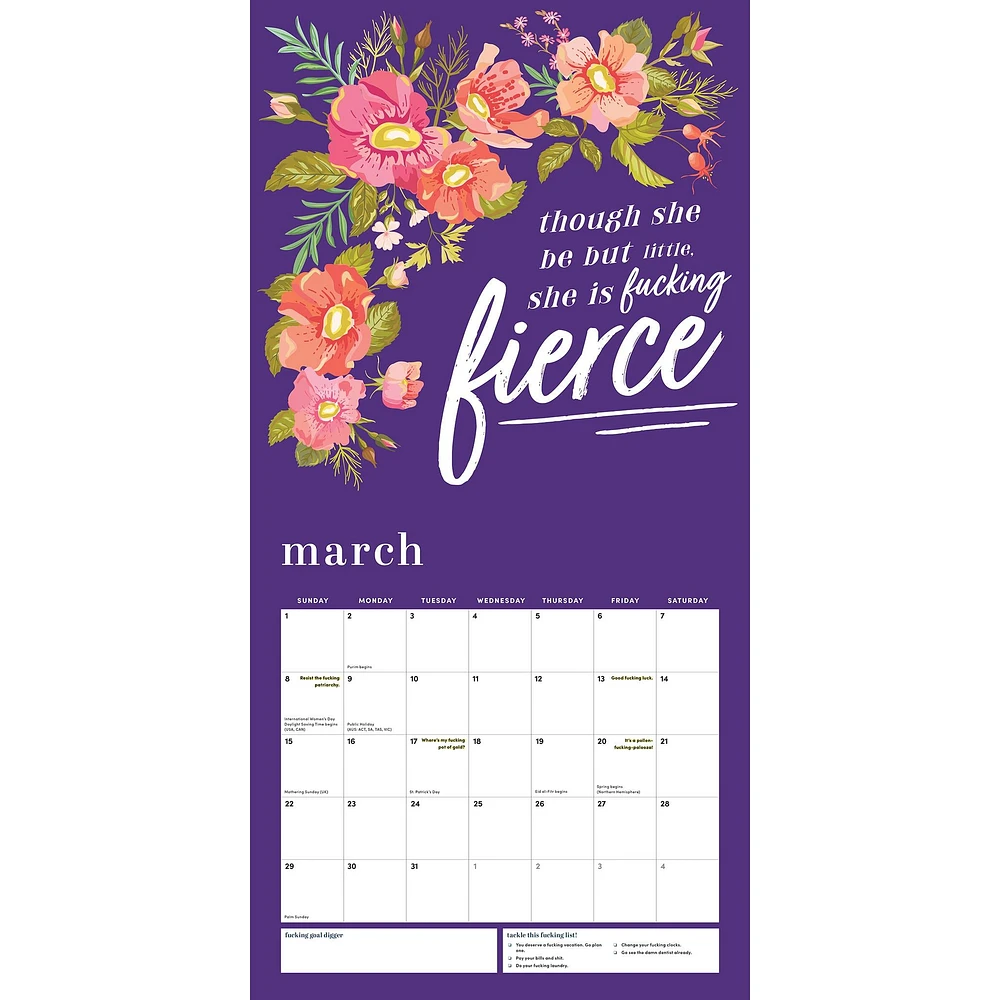She Believed She Could So She Fucking Did 2026 Wall Calendar - Online Exclusive