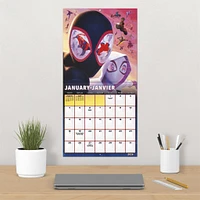 Spider Man Across The Spider Verse Bilingual 2026 Wall Calendar