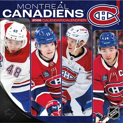 NHL Montreal Canadiens Bilingual 2026 Wall Calendar