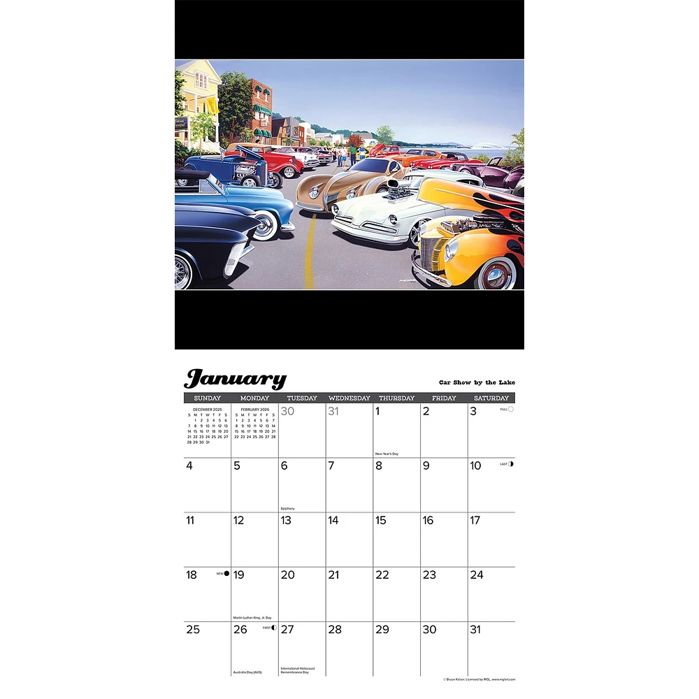 Cruisin And Chrome Classic 2026 Wall Calendar
