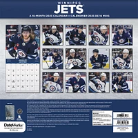 NHL Winnipeg Jets Bilingual Wall 2025 Calendar