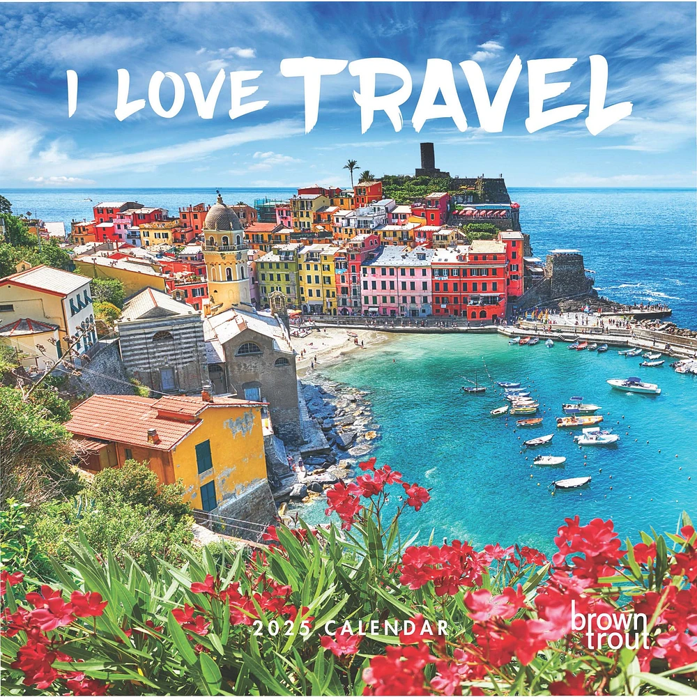 I Love Travel Wall 2025 Calendar