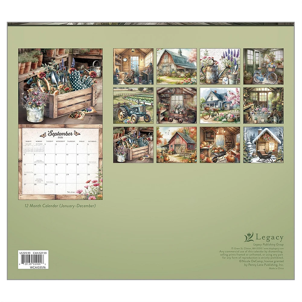 Gardening 2026 Deluxe Wall Calendar