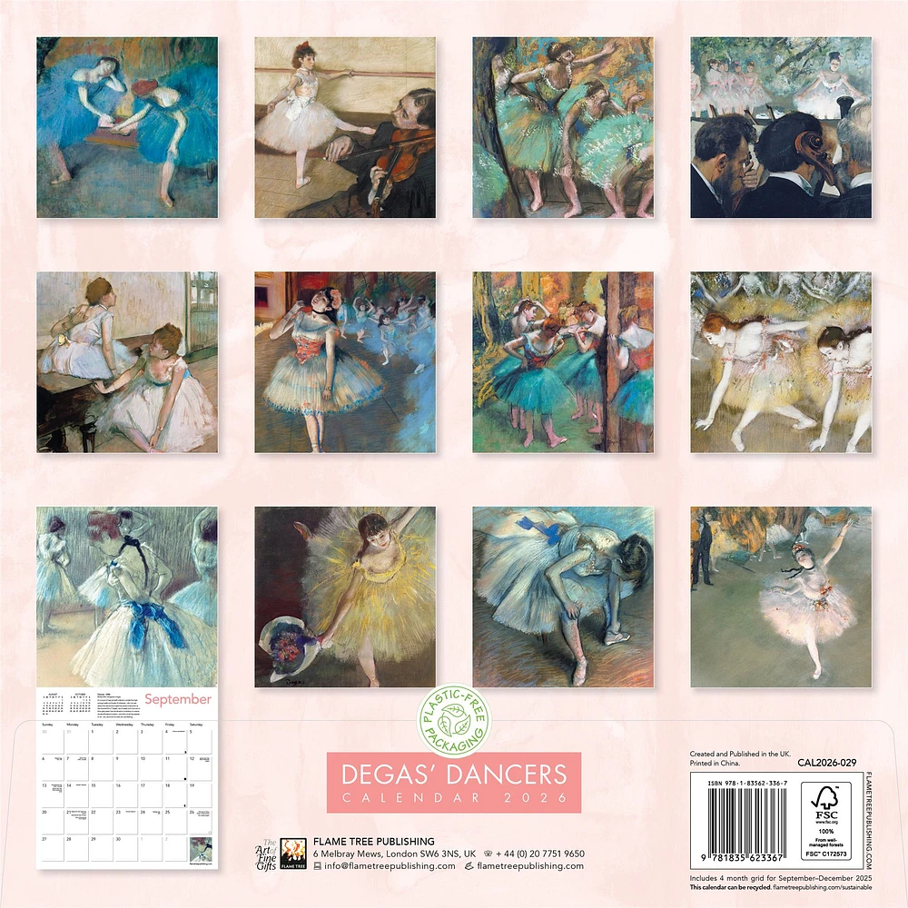 Degas' Dancers 2026 Wall Calendar - Online Exclusive