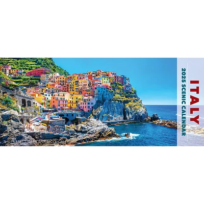 Italy Panoramic Slim 2025 Calendar