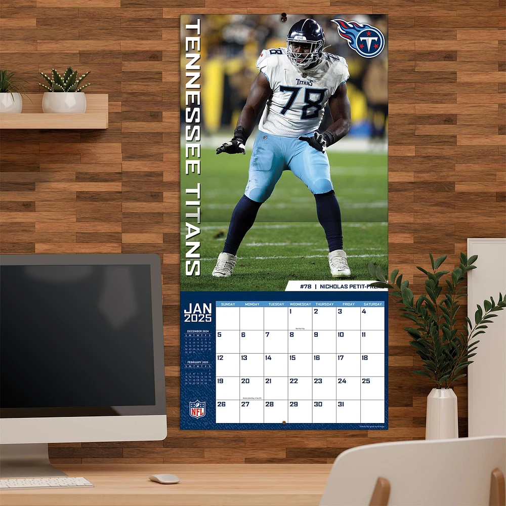 NFL Tennessee Titans Wall 2025 Calendar - Online Exclusive