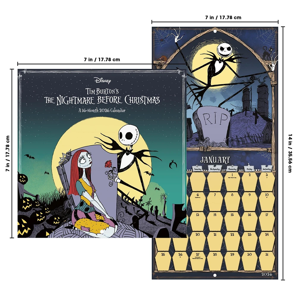 Nightmare Before Christmas 2026 Mini Calendar