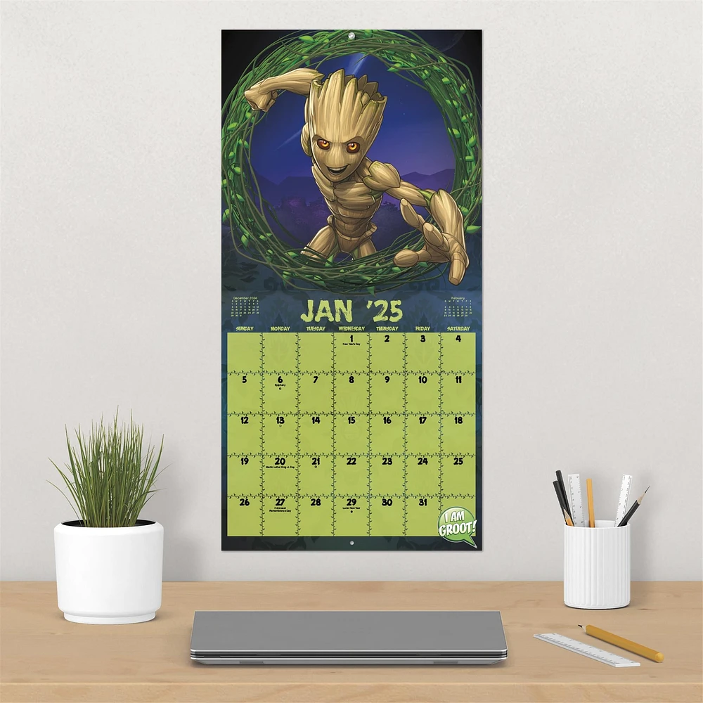 Marvel Groot Wall 2025 Calendar - Online Exclusive