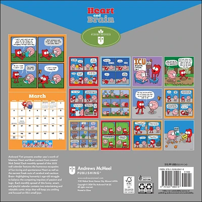 Heart And Brain Wall 2025 Calendar