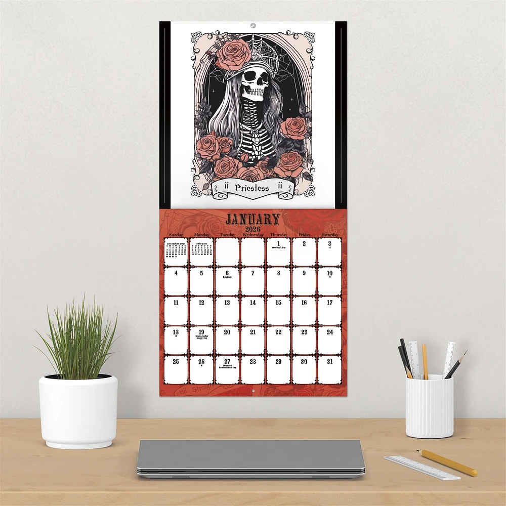 Tarot - Skulls & Roses 2026 Wall Calendar - Online Exclusive