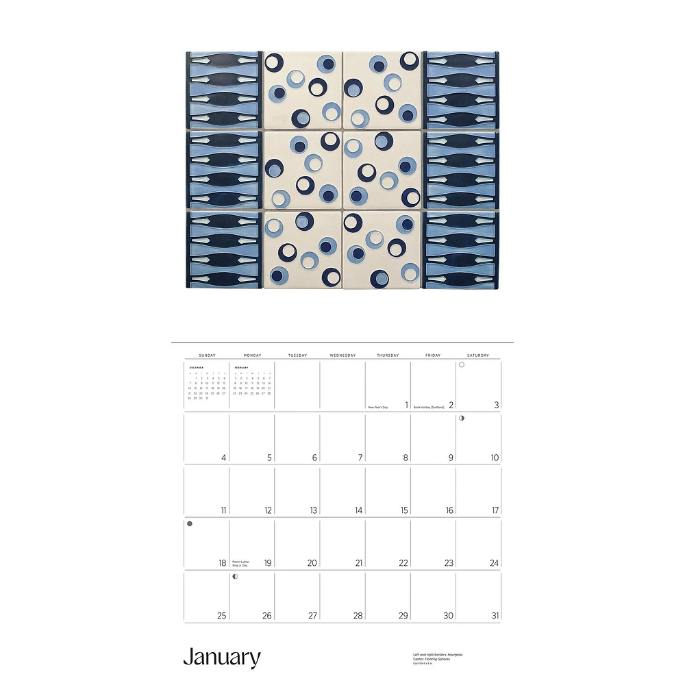 Arts And Crafts Tiles 2026 Wall Calendar - Online Exclusive