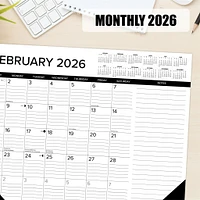 Black And White 2026 Desk Pad Calendar
