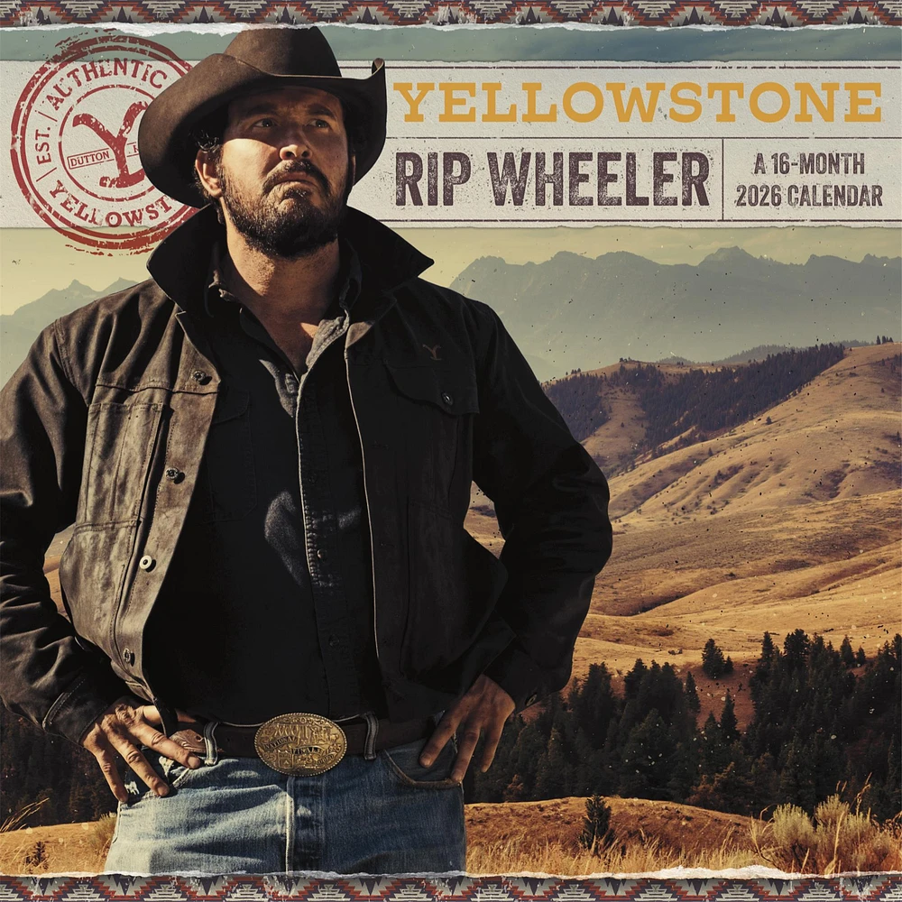 Yellowstone Rip Wheeler 2026 Wall Calendar - Online Exclusive