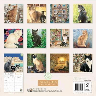 Ivory Cats Wall 2025 Calendar