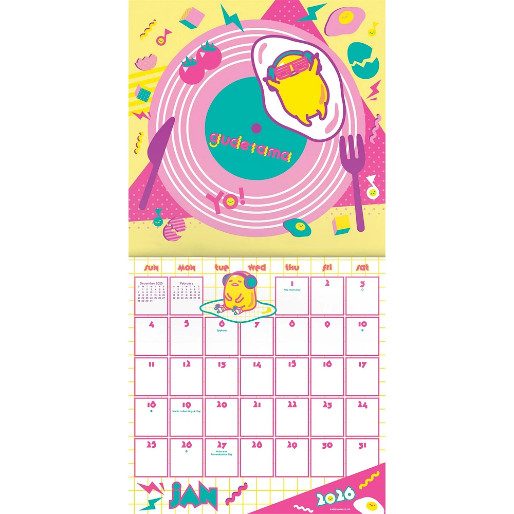 Gudetama 2026 Wall Calendar - Online Exclusive