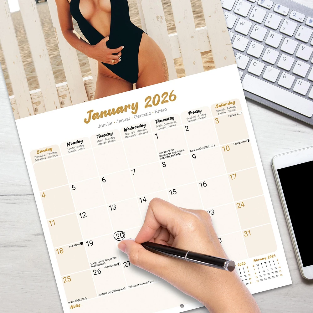 Girls 2026 Wall Calendar