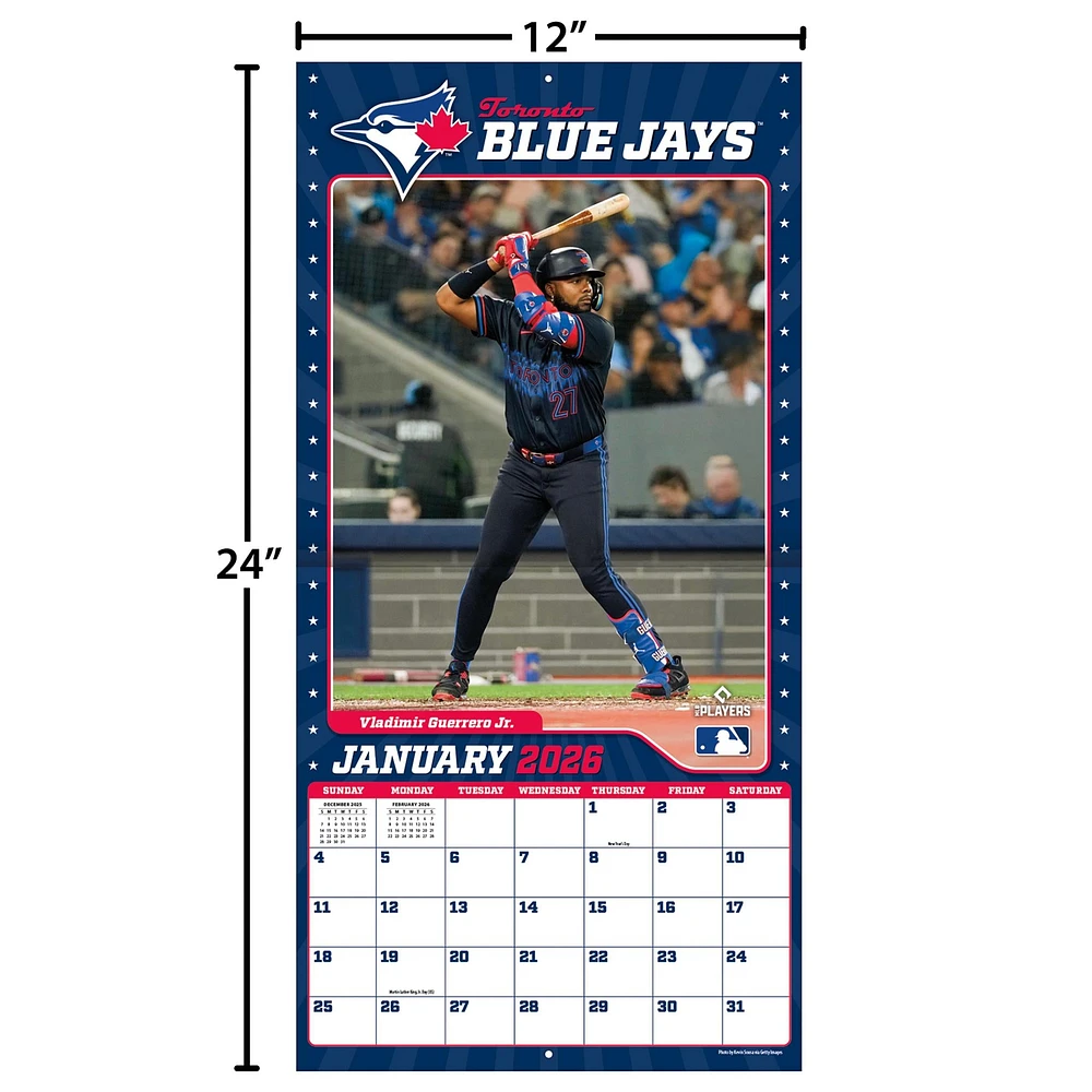 MLB Toronto Blue Jays 2026 Wall Calendar