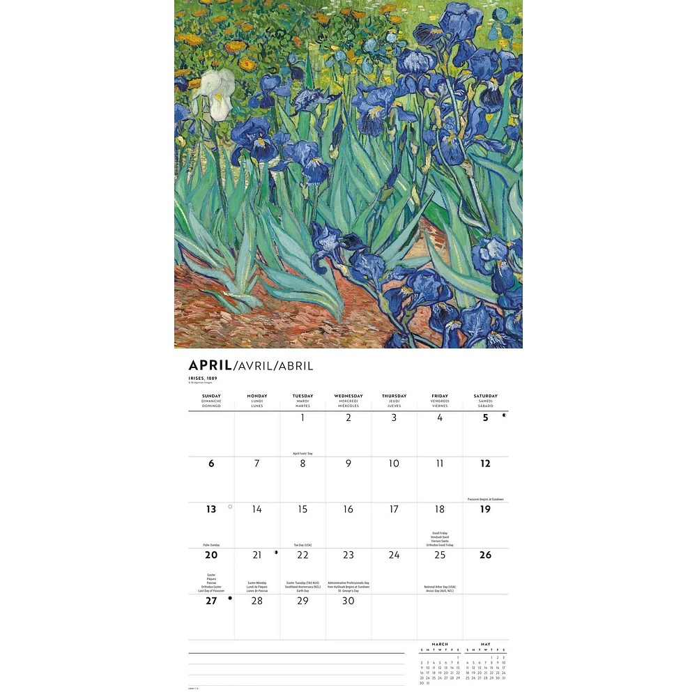 Van Gogh Wall 2025 Calendar