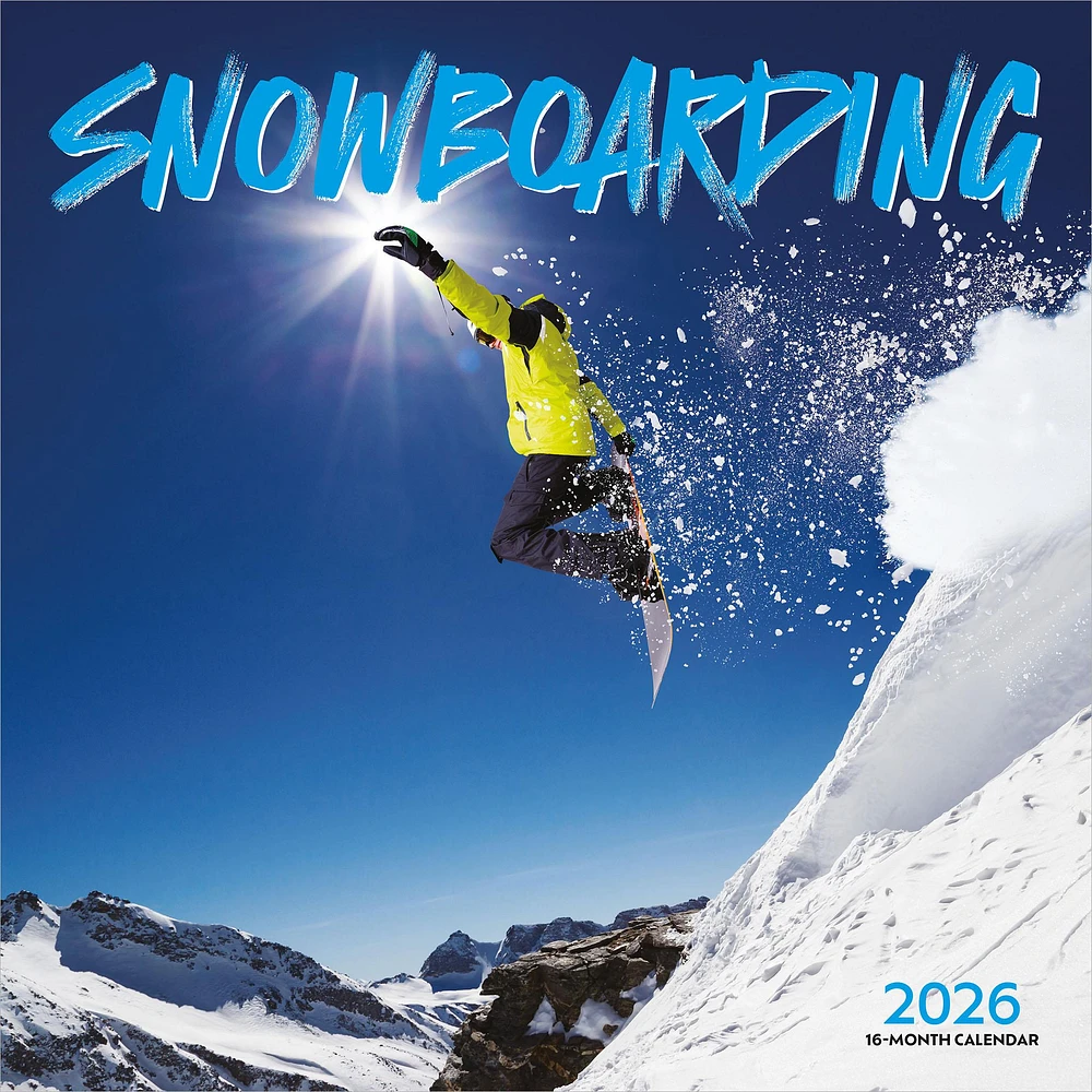 Snowboarding 2026 Wall Calendar