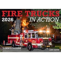 Fire Trucks In Action Oversized Wall  2026 Calendar
