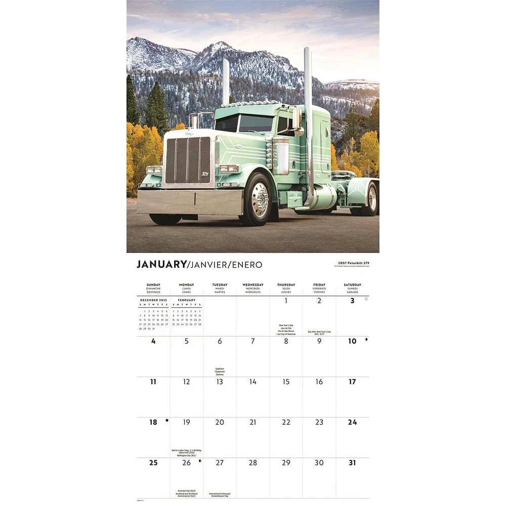 Trucks 2026 Wall Calendar