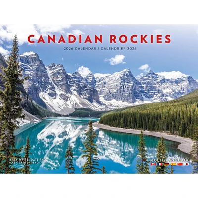Canadian Rockies Multi Language 2026 Wall Calendar