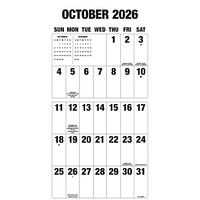 Big Letters Big Numbers 2026 Wall Calendar