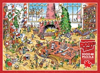 DoodleTown Elves at Work 1000 Piece Puzzle - Online Exclusive