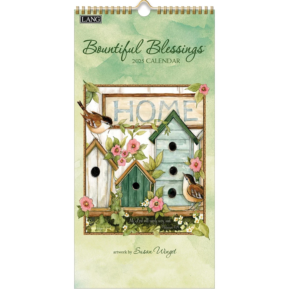 Bountiful Blessings Slim 2025 Calendar