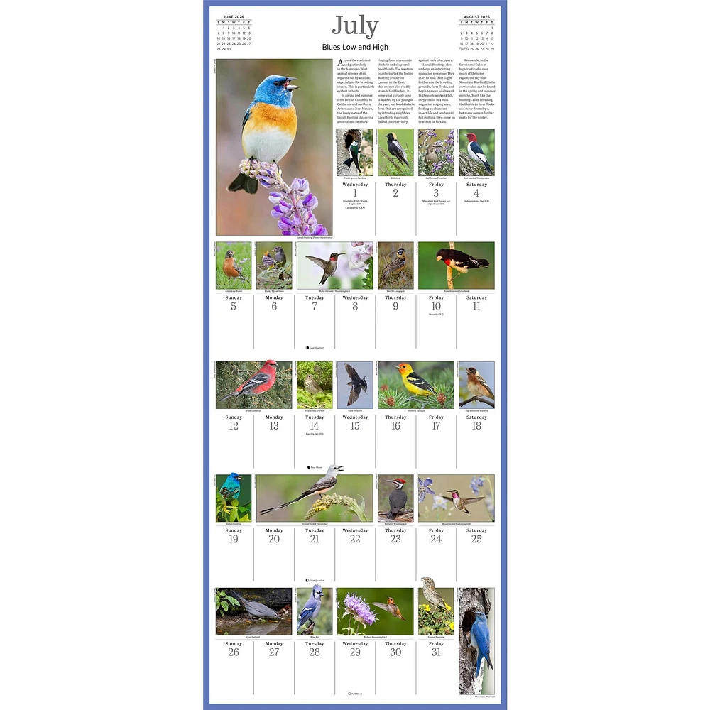 Audubon Songbirds 365 2026 Wall Calendar