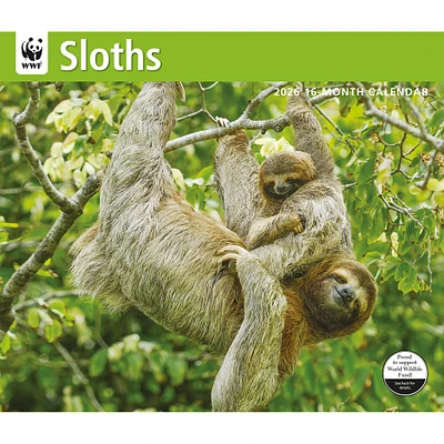 World Wildlife Fund Sloths 2026 Wall Calendar