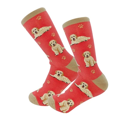 Happy Tails Socks - Goldendoodle Peach Full Body Socks