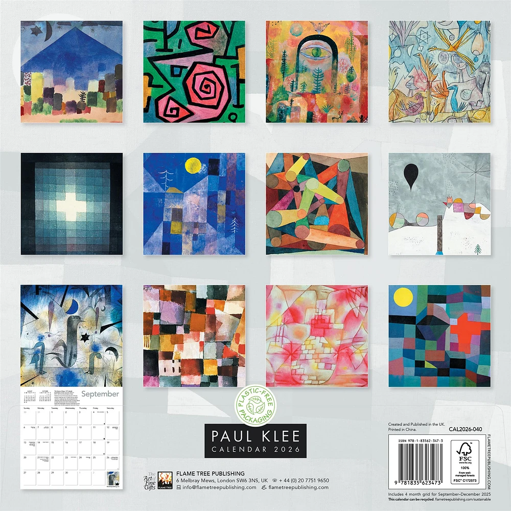Paul Klee 2026 Wall Calendar - Online Exclusive