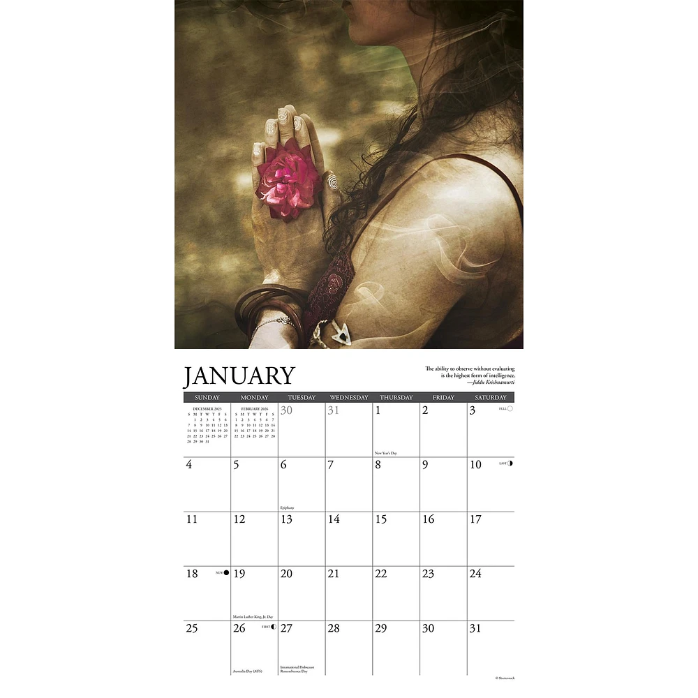 Zen 2026 Wall Calendar