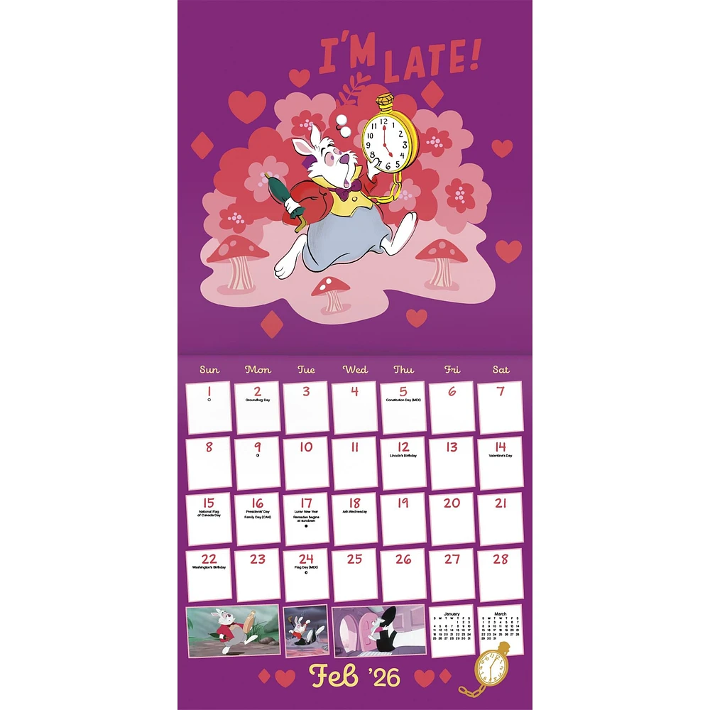 Alice In Wonderland 2026 Wall Calendar - Online Exclusive