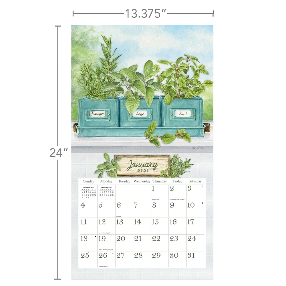 Herb Garden 2026 Wall Calendar - Online Exclusive