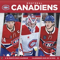 Montreal Canadiens Bilingual Wall 2025 Calendar