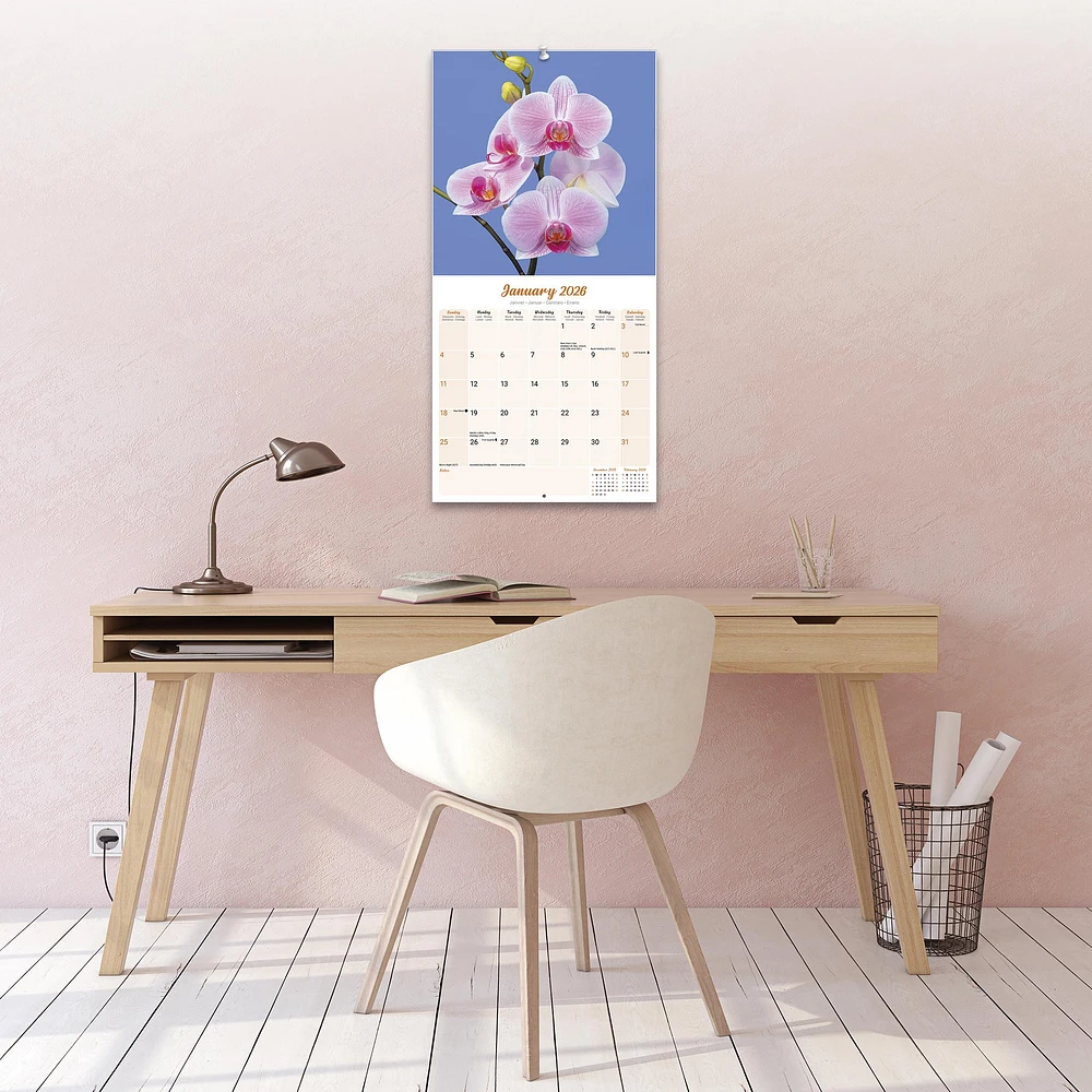 Orchids 2026 Wall Calendar