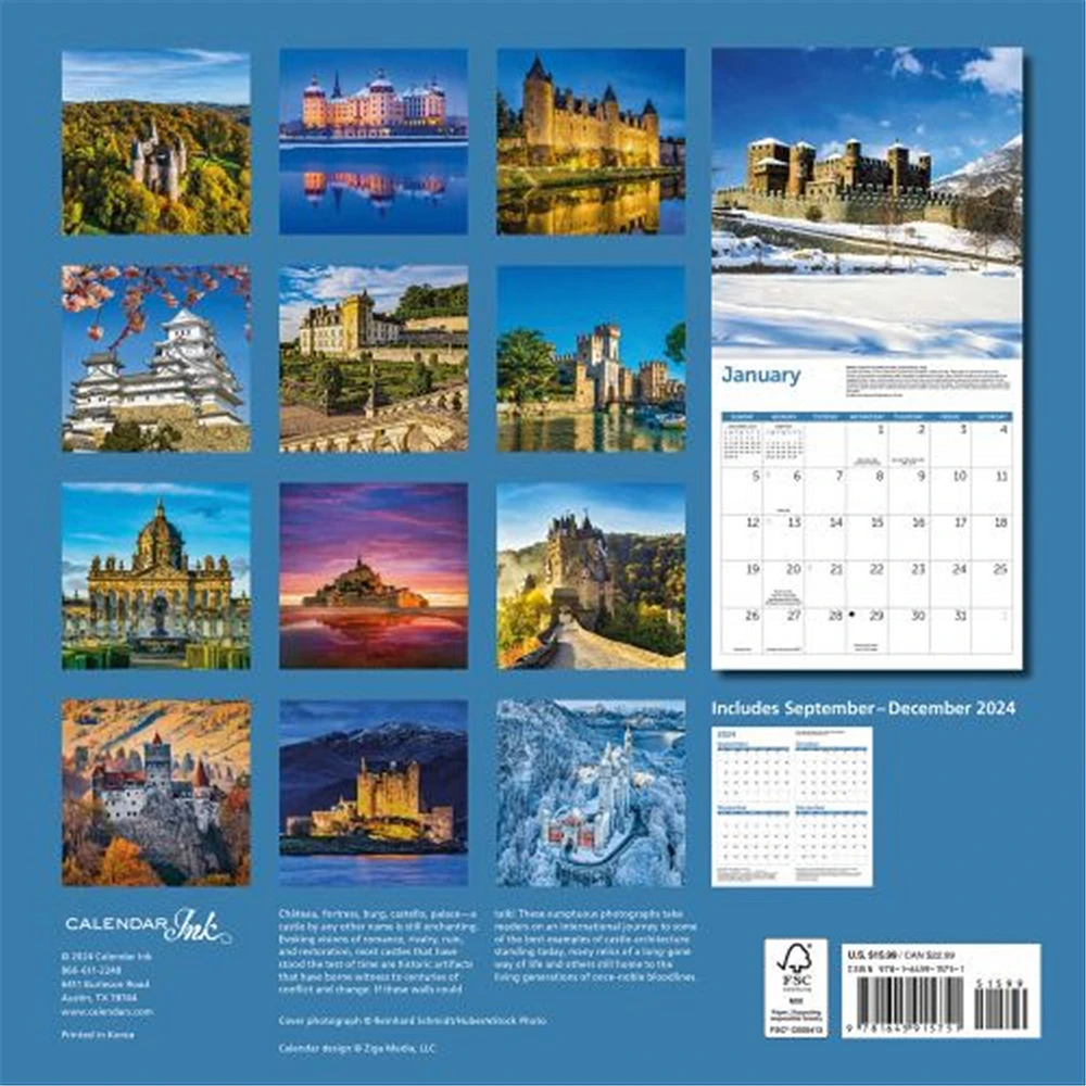 Castles Wall 2025 Calendar