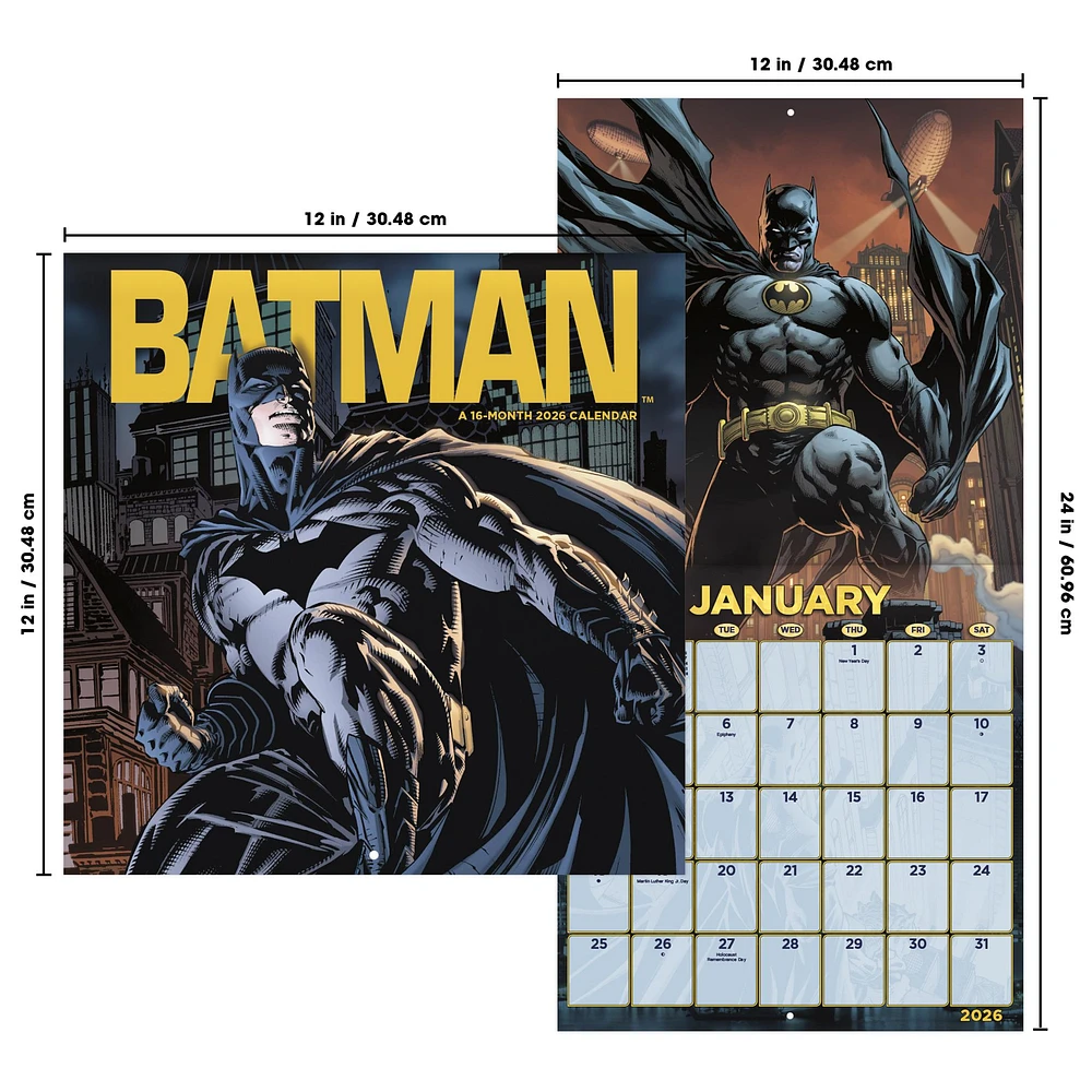 Batman Comic 2026 Wall Calendar