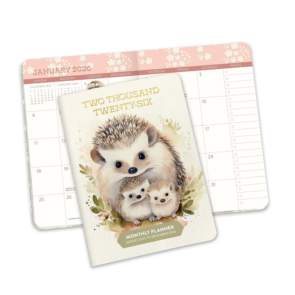 Hedgehog 2026 Monthly Exclusive Pocket Planner