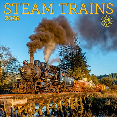Steam Trains 2026 Wall Calendar