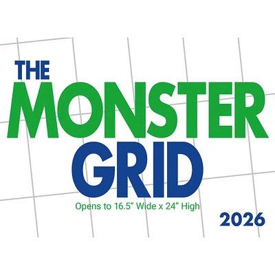Monster Grid Deluxe 2026 Wall Calendar